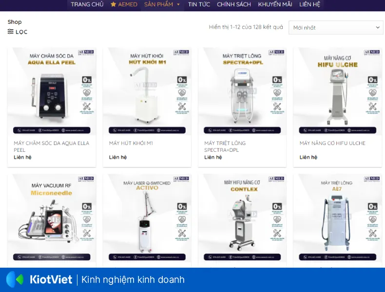 thế giới thiết bị spa