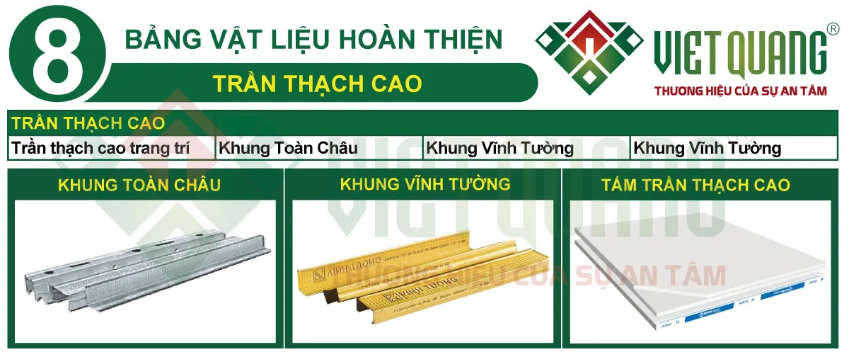 Thi công trần thạch cao phẳng và giật cấp chuẩn thẩm mỹ