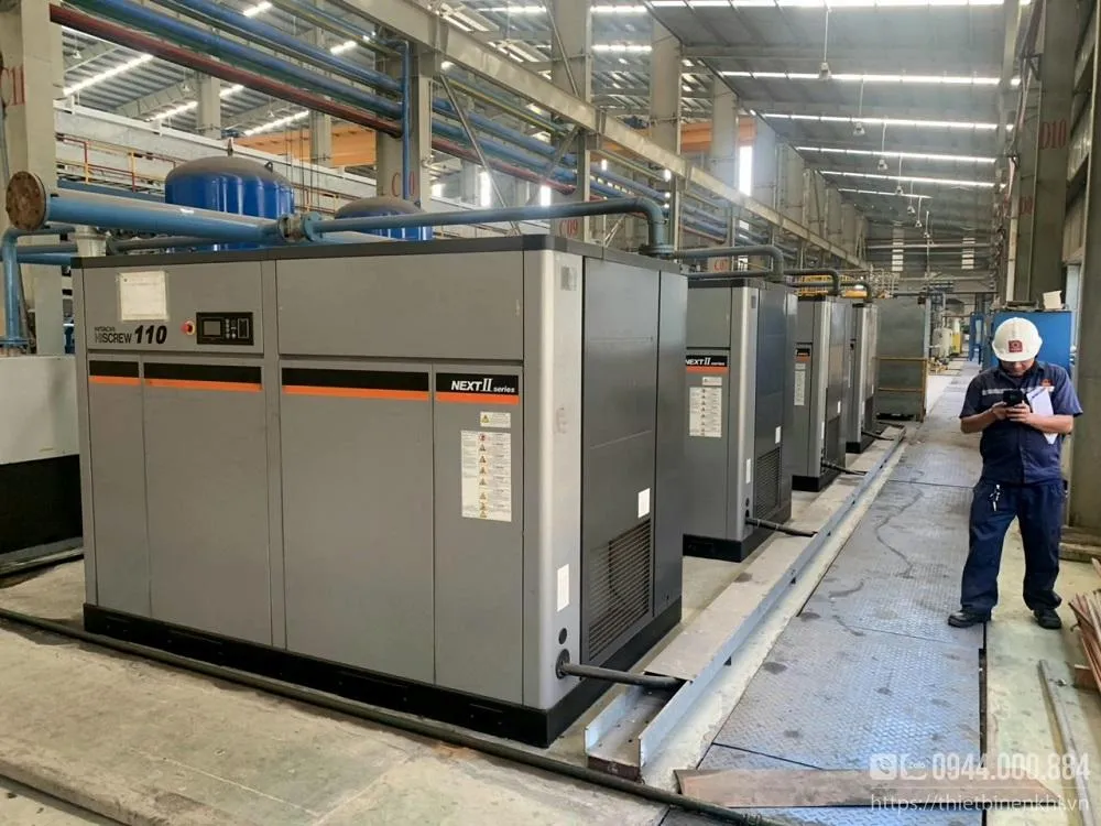 Tổng thể máy nén khí trục vít sau khi được bảo dưỡng định kỳ đúng chuẩn kỹ thuật