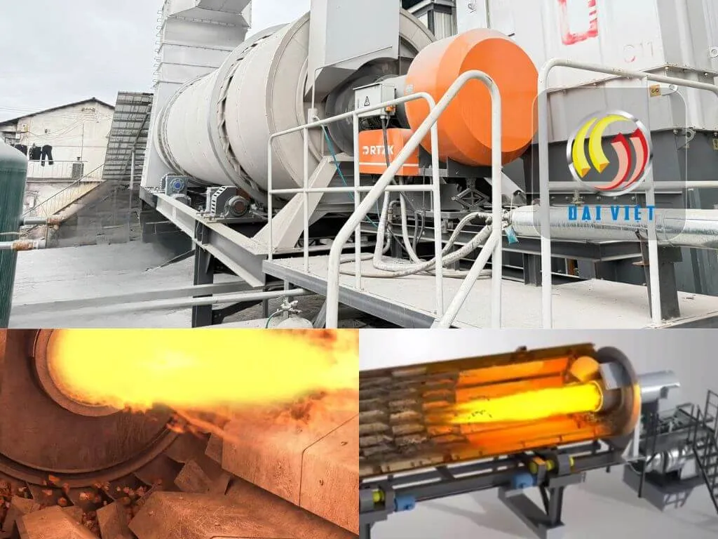 Đầu đột burner trạm trộn bê tông nhựa nóng