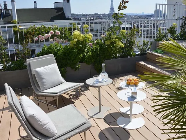 Chậu xi măng trắng hình chữ nhật tôn dáng cây cảnh