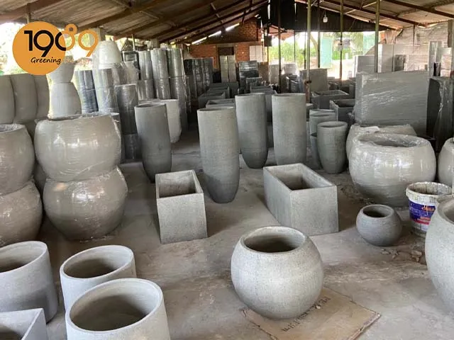 Chậu xi măng trụ tròn chất lượng cao tại TP.HCM