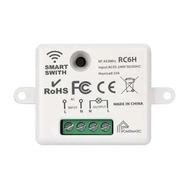 Remote điều khiển Homematic RC6H hỗ trợ vận hành thiết bị điện từ xa