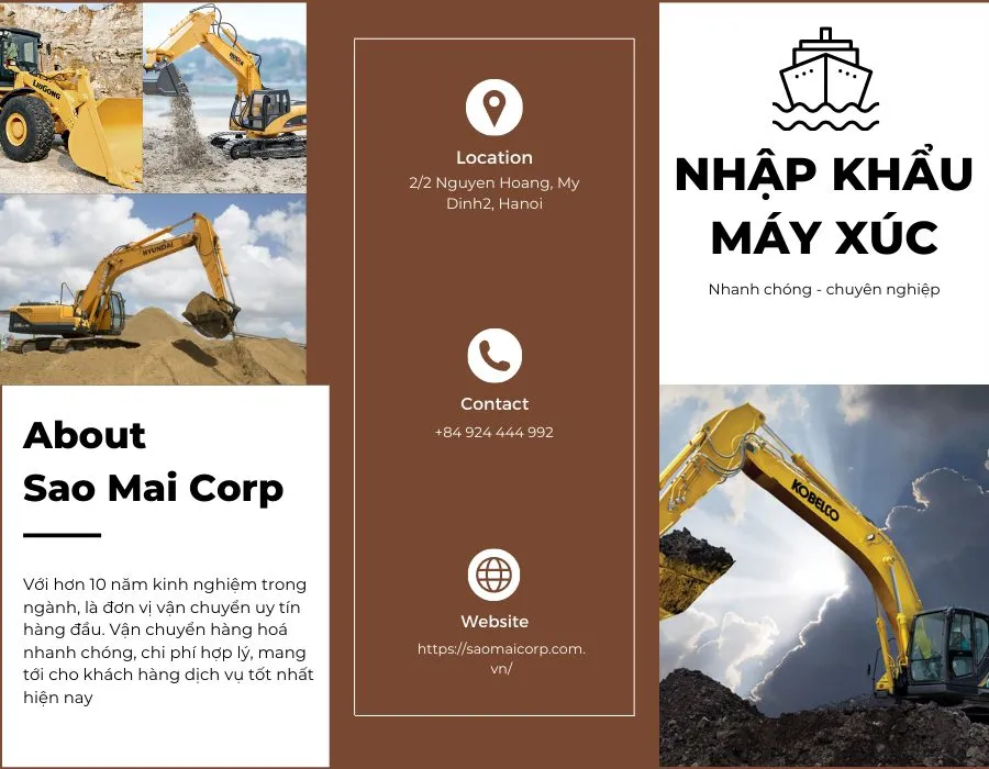 Đơn vị nhập khẩu máy xúc uy tín cung cấp dịch vụ logistics trọn gói từ cảng đến công trường