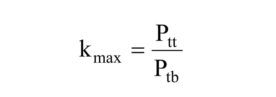 Biểu thức tính hệ số cực đại (kmax) cho nhóm thiết bị