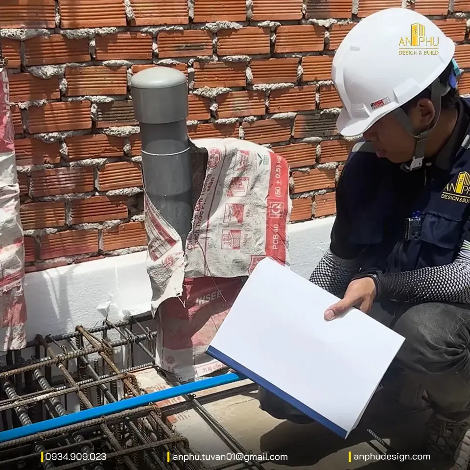 Nghiệm thu vị trí ống chờ điện nước đi ngầm trong móng