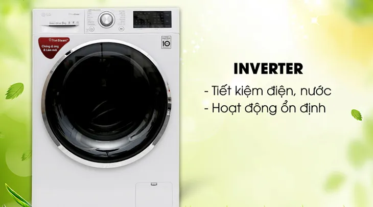 Biểu đồ tiêu thụ điện năng thấp hơn đáng kể trên các dòng máy Inverter