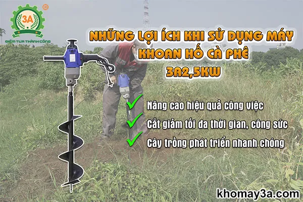 Lợi ích khi sử dụng máy đào hố trồng cà phê