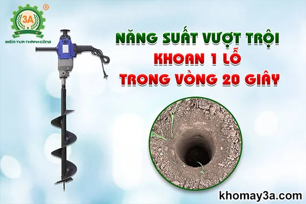 Máy đào hố trồng cà phê với động cơ 2,5Kw