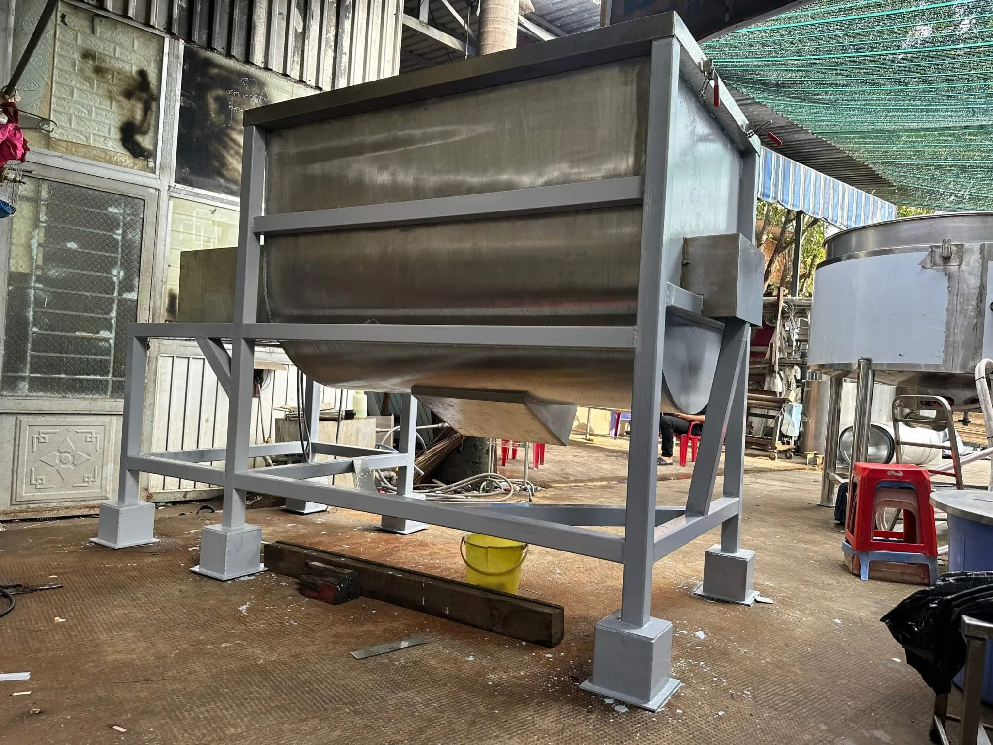 Cận cảnh máy trộn bột khô công nghiệp 500kg năng suất cao