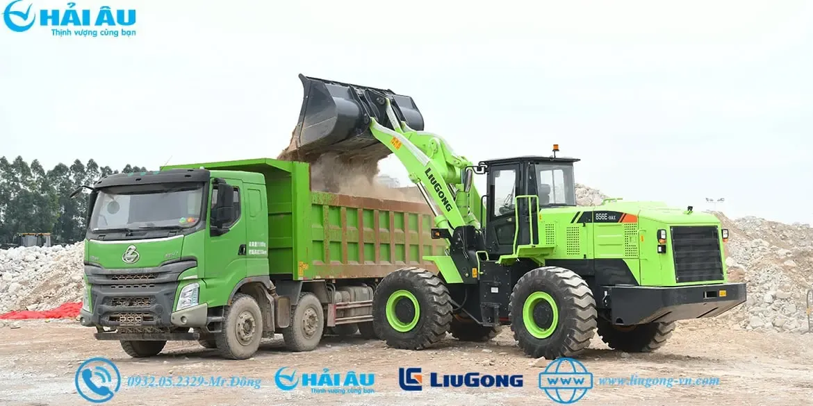 Xe xúc lật điện SANY SW956E công nghệ xanh 2026