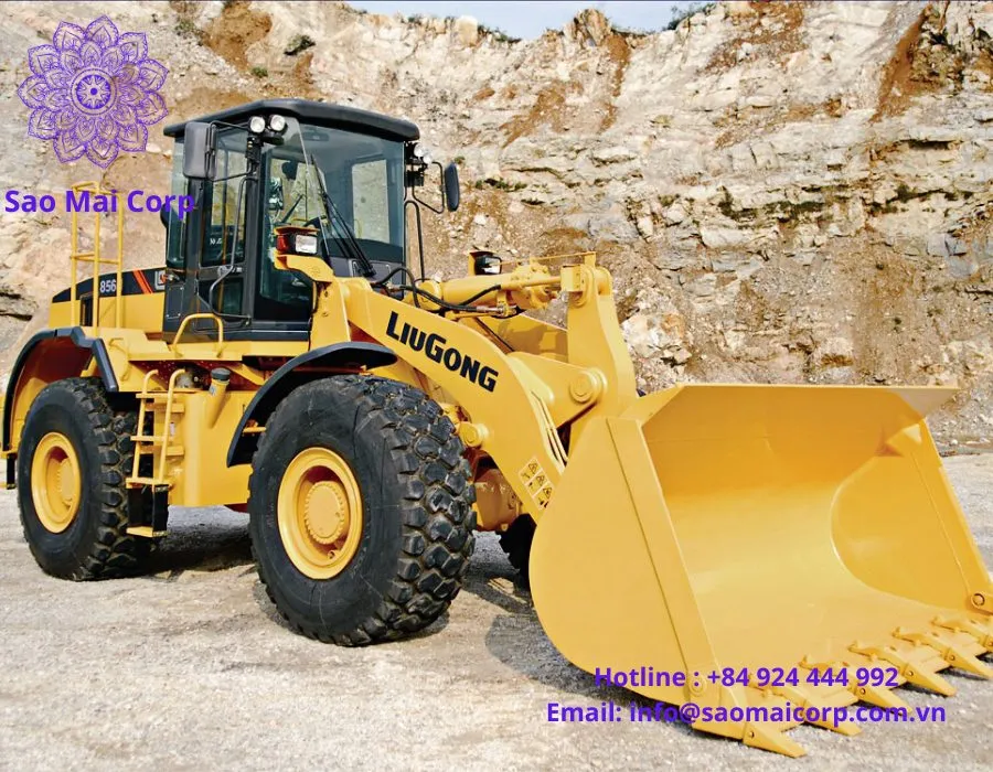 Máy xúc nhập khẩu đang được kiểm tra thông số kỹ thuật tại trung tâm đăng kiểm