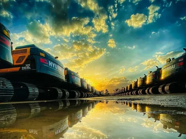 Khớp nối cần và cơ khí máy xúc