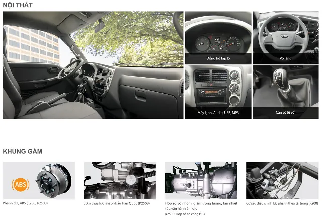 Nội thất sang trọng của Kia K250 với ghế nỉ cao cấp