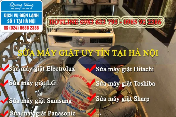 Kiểm tra định kỳ và sửa chữa máy giặt trong khu nghỉ dưỡng công nhân