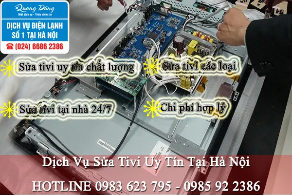 Kiểm tra và sửa chữa tivi màn hình hiển thị trong phòng điều khiển trung tâm