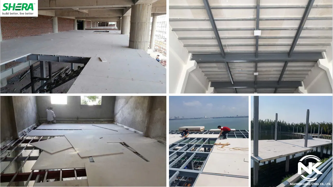 Tấm xi măng lót sàn gác lửng