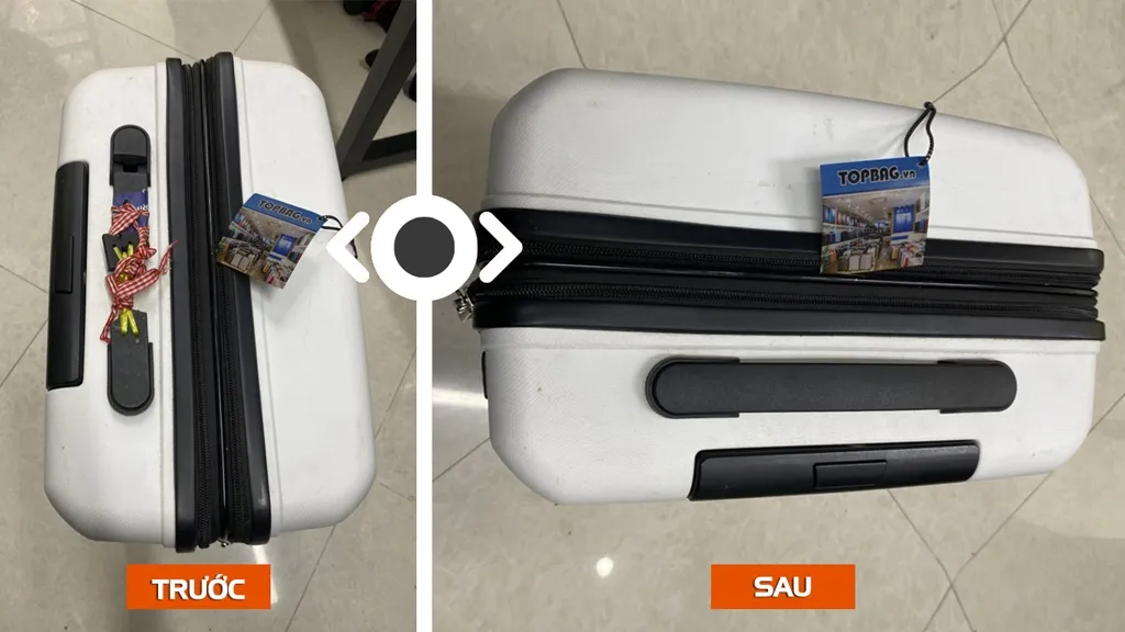 Lắp đặt quai xách mới có độ bền cao, chịu lực tốt cho vali kéo