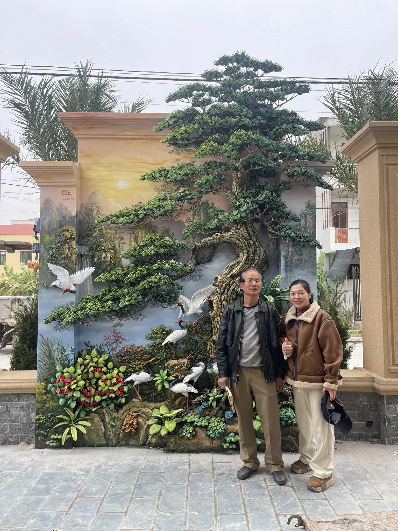 Mẫu tranh đắp nổi xi măng xu hướng 2024-2026