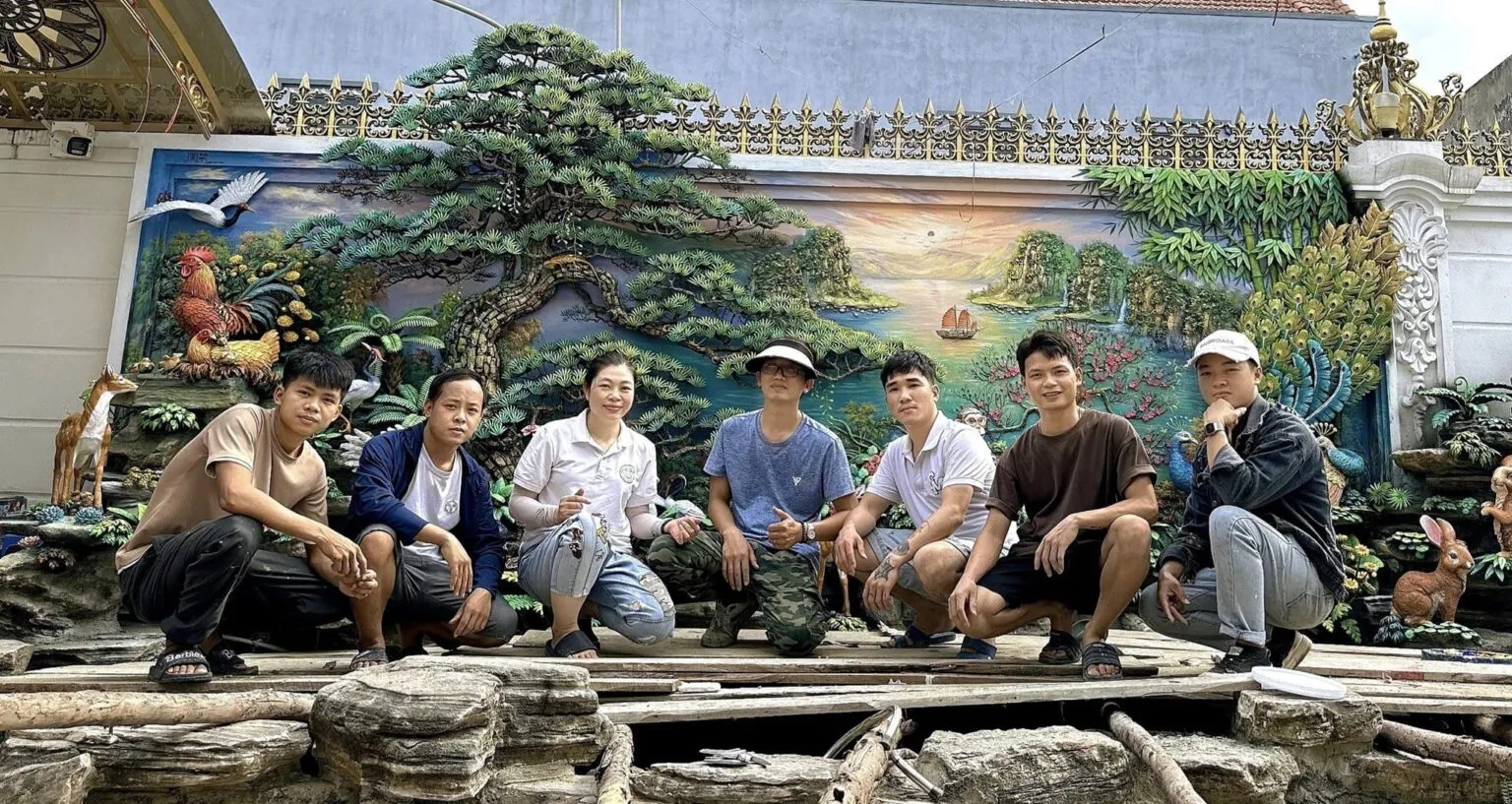 Nghệ thuật đắp tượng và phù điêu trang trí tường nghệ thuật