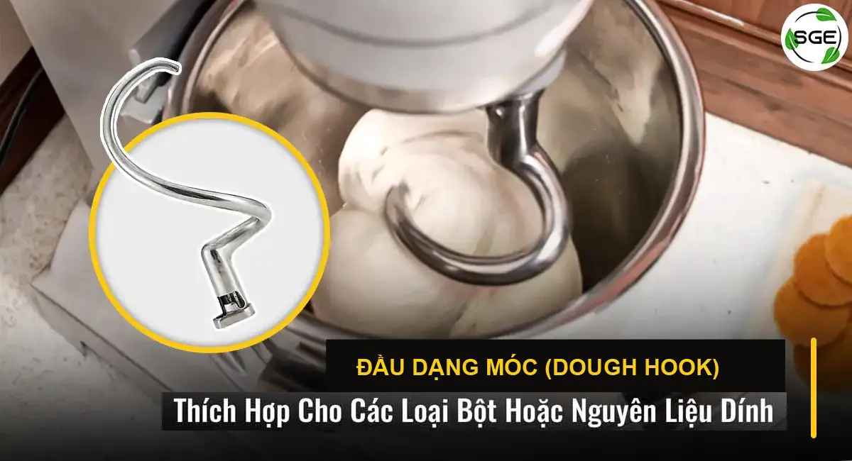 Đầu trộn móc câu bằng Inox 304 đạt chuẩn Food Grade