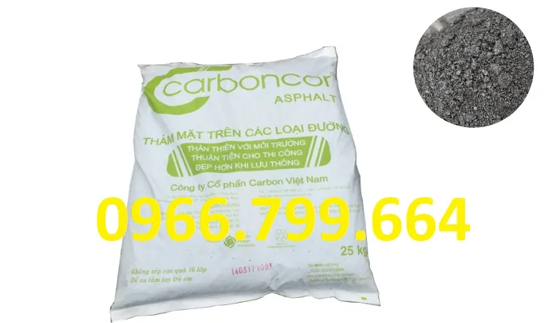 Cấu tạo chi tiết của vật liệu bê tông nhựa Carboncor Asphalt dùng cho vá ổ gà