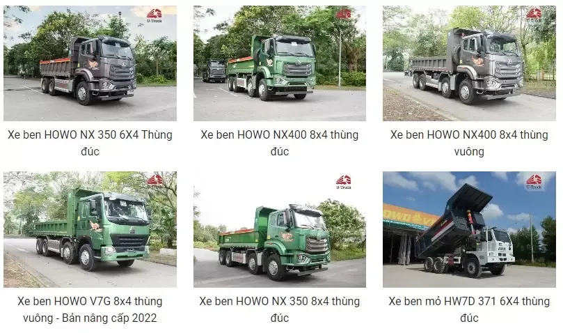 Đội xe ben 3 chân và 4 chân trong phân khúc vận tải nặng