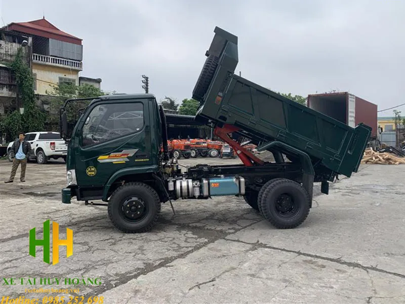 Cơ cấu nâng hạ ben mượt mà của xe Hoa Mai 3 tấn