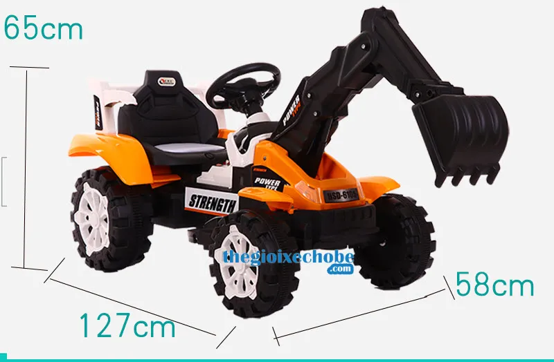 Kích thước và thiết kế tổng thể của máy xúc trẻ em HSD6105