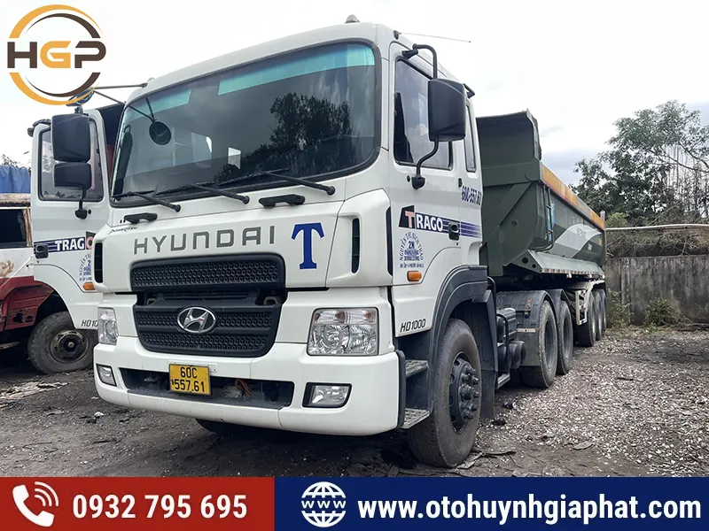 Cận cảnh xe đầu kéo Hyundai HD1000 đã qua sử dụng với khối động cơ mạnh mẽ
