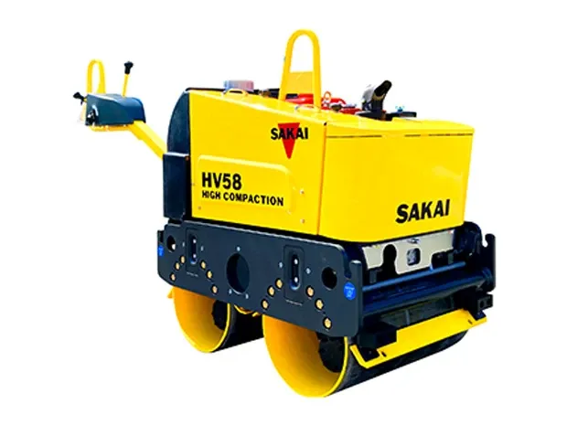 Cận cảnh xe lu dắt tay 500kg Sakai HV58 chính hãng Nhật Bản