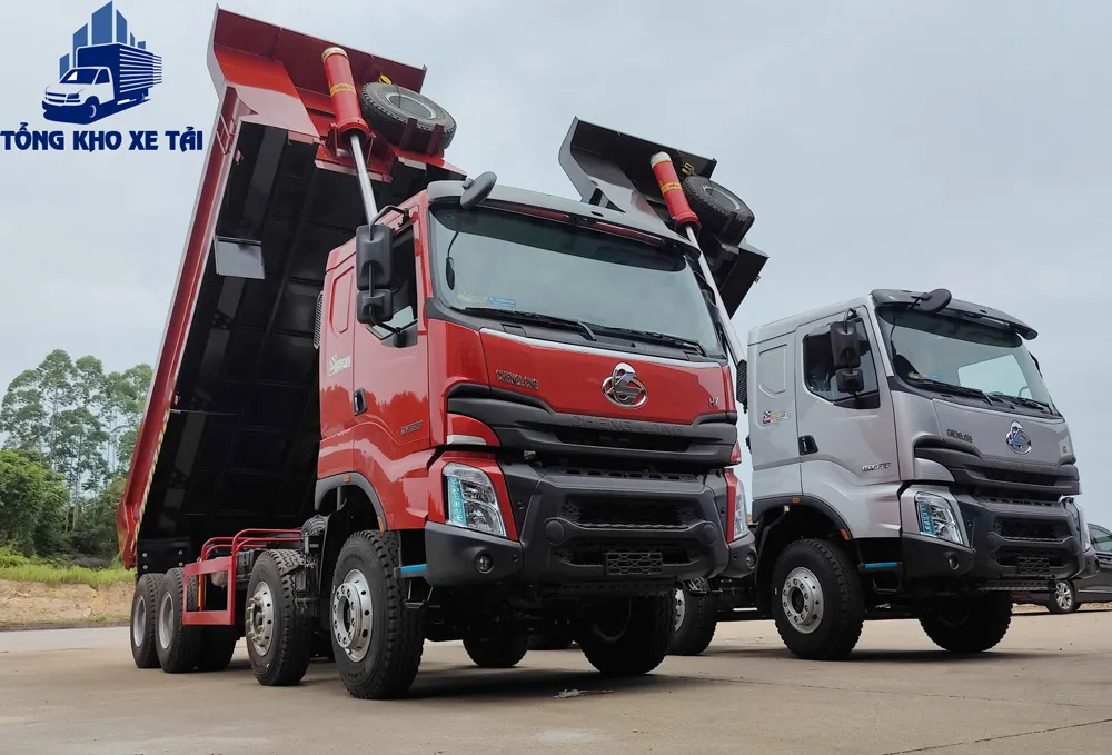 xe ben chenglong cầu dầu 4 chân