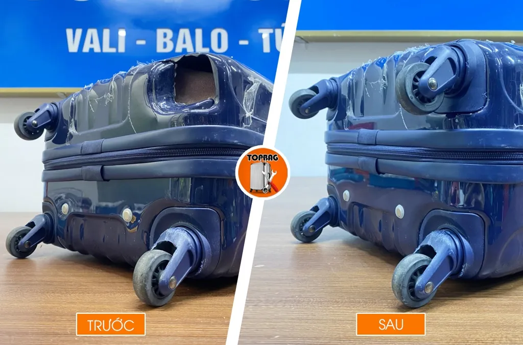 Kỹ thuật hàn nhiệt gia cố thân vali nhựa bị nứt vỡ do va đập mạnh tại sân bay