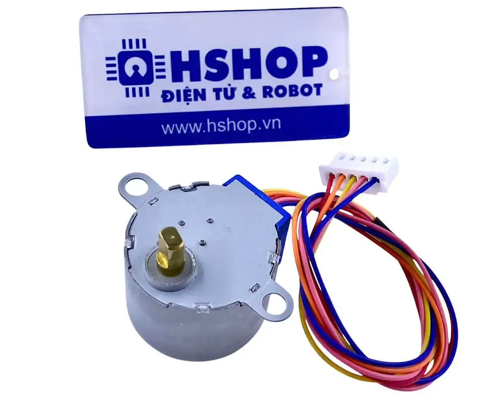 Kết nối động cơ bước 28BYJ-48 với vi điều khiển thông qua các chân cắm tiêu chuẩn