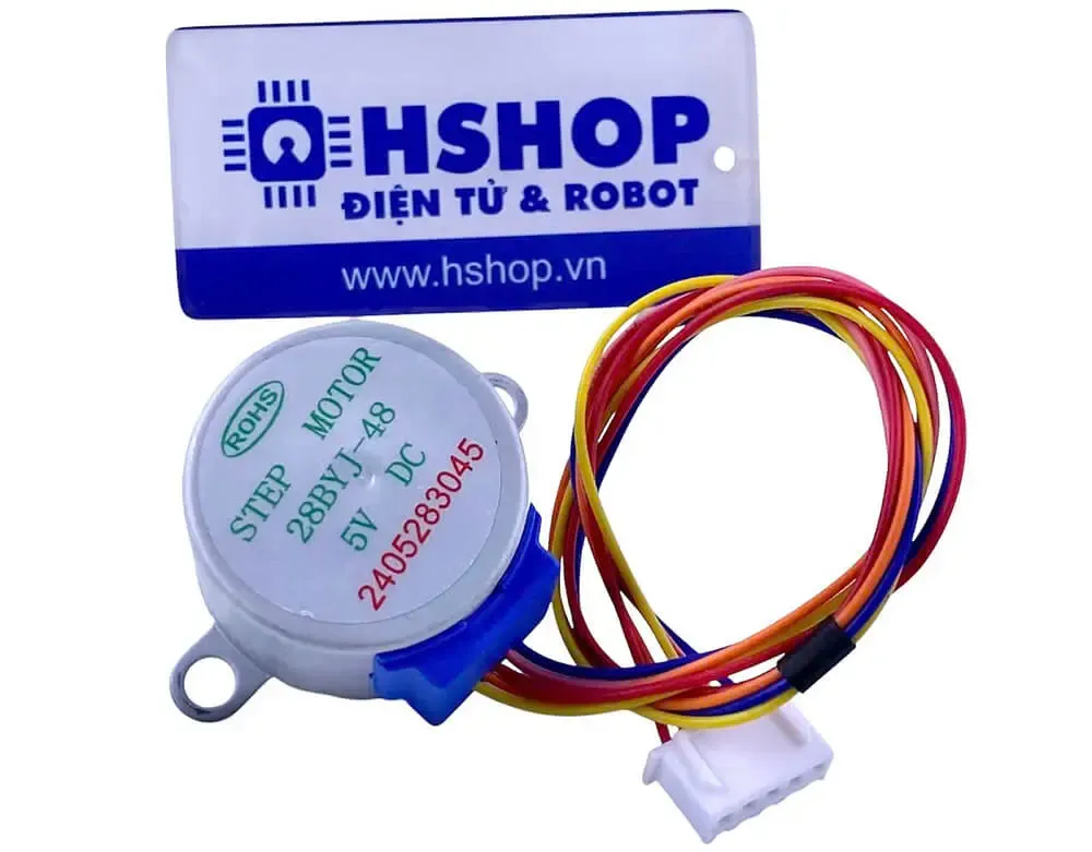 Kích thước thực tế của động cơ bước 28byj 48 phù hợp cho các không gian lắp đặt hẹp nội thất