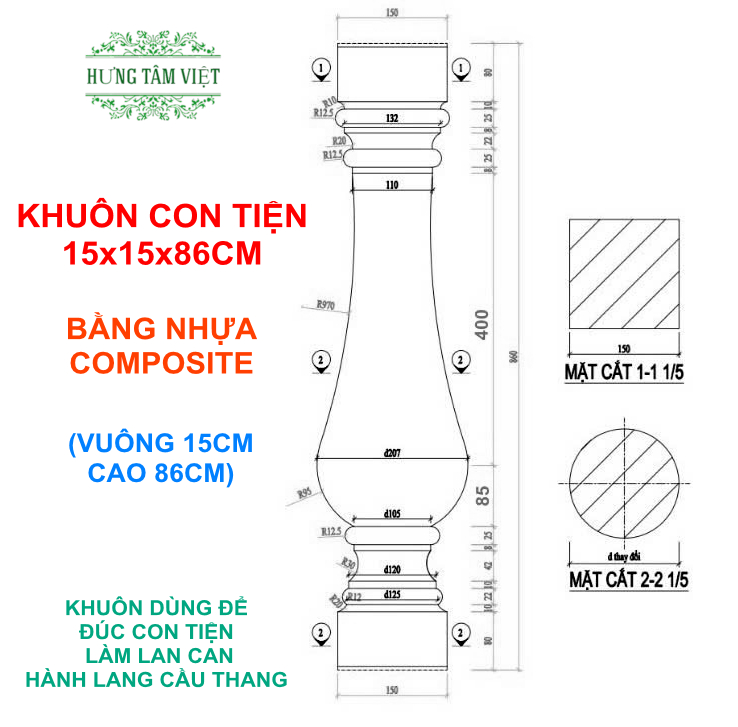 Con Tiện Bê Tông Lan Can: Giải Pháp Trang Trí Sang Trọng Cho Công Trình