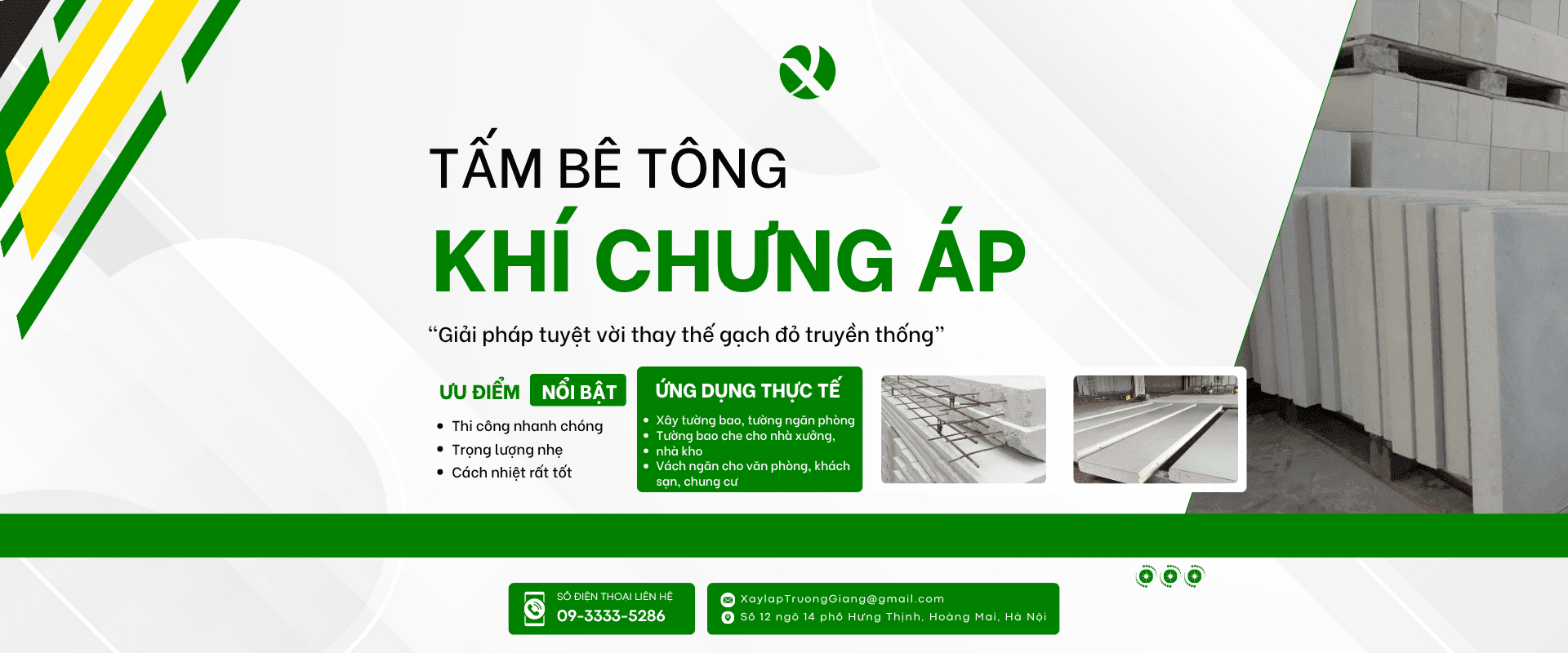 Tấm Bê Tông Khí Chưng Áp Viglacera: Giải Pháp Xây Dựng Hiện Đại