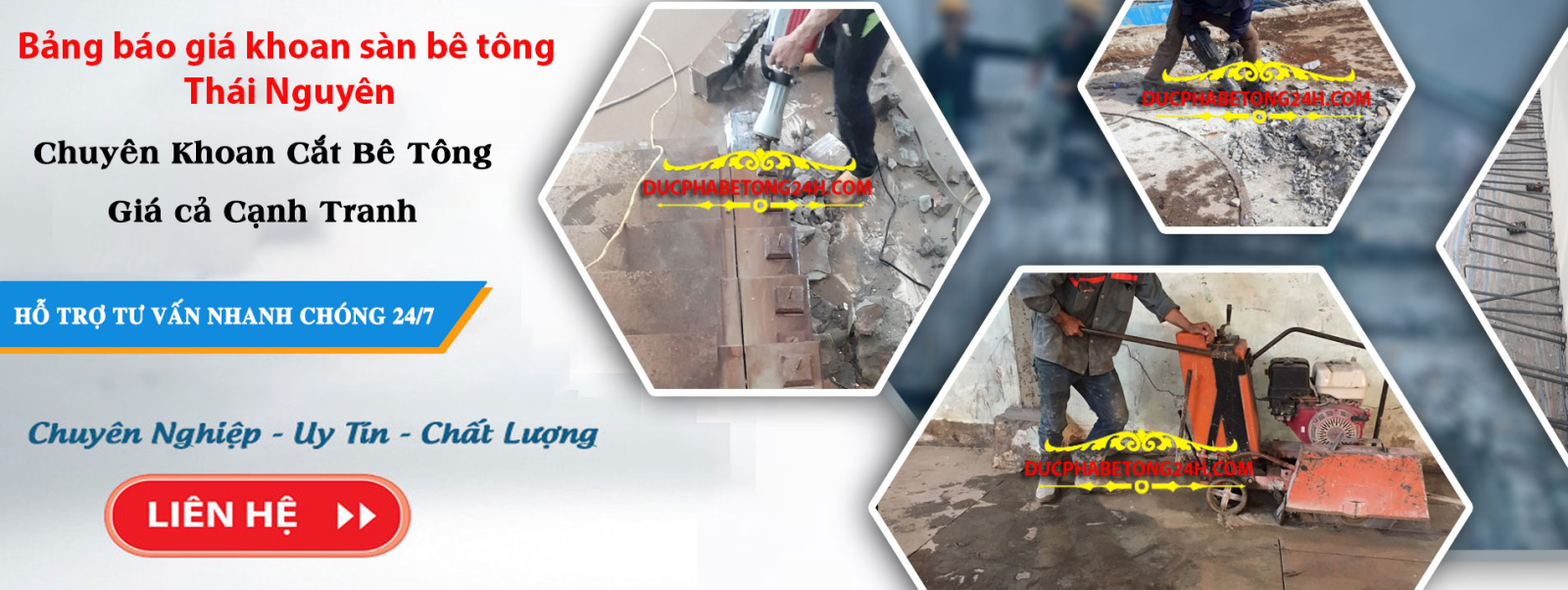 Khoan Cắt Bê Tông Thái Nguyên: Dịch Vụ Chuyên Nghiệp, Uy Tín Hàng Đầu