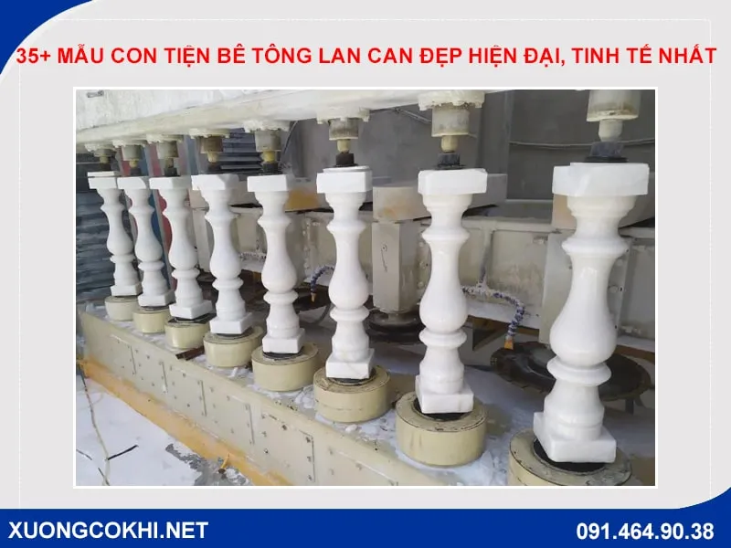 Mẫu con tiện bê tông lan can cho hành lang