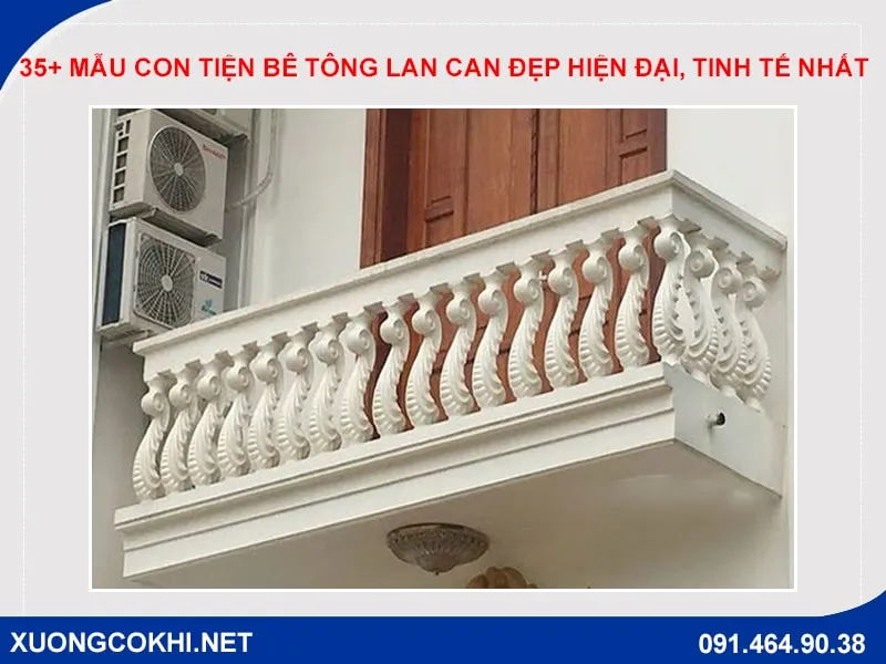 Mẫu con tiện bê tông lan can cho ban công