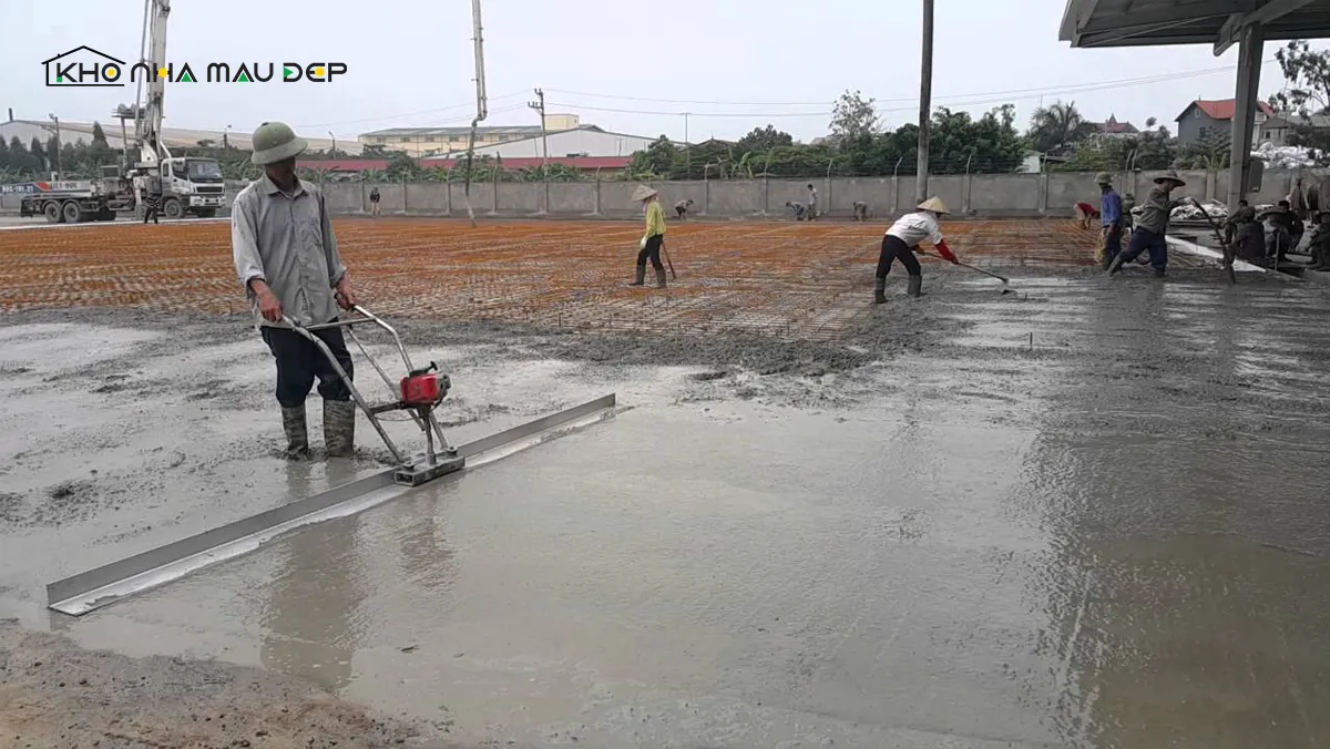 Hình ảnh minh họa lưu ý khi đổ bê tông nền nhà
