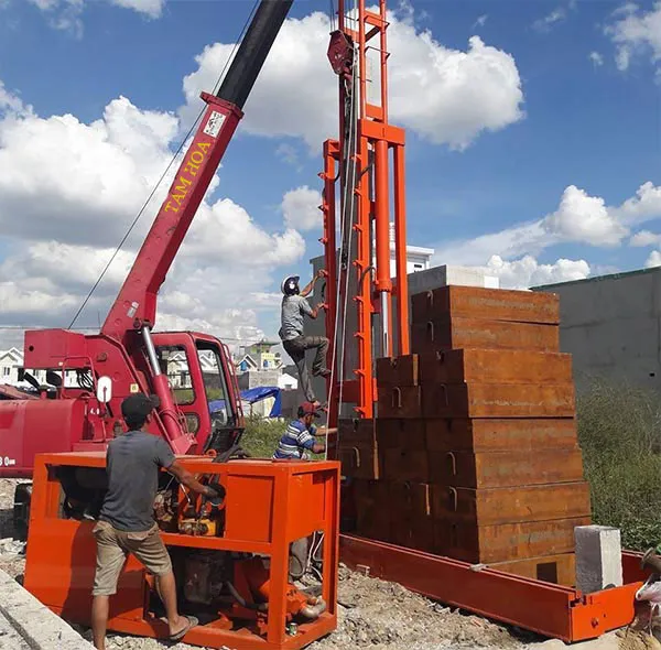 Máy ép cọc bê tông tải