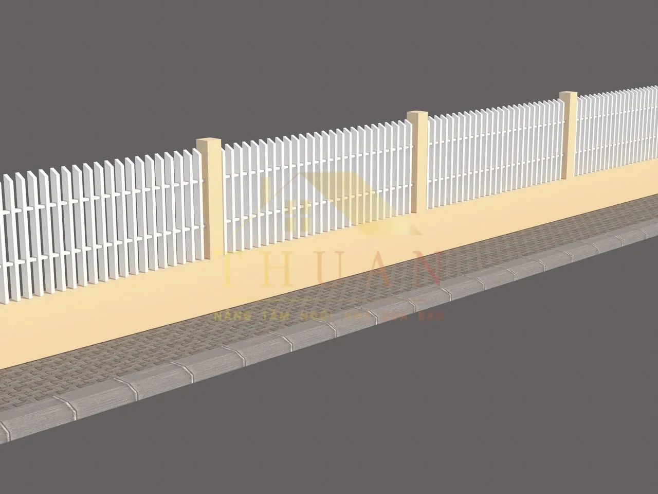 Hàng rào lam bê tông