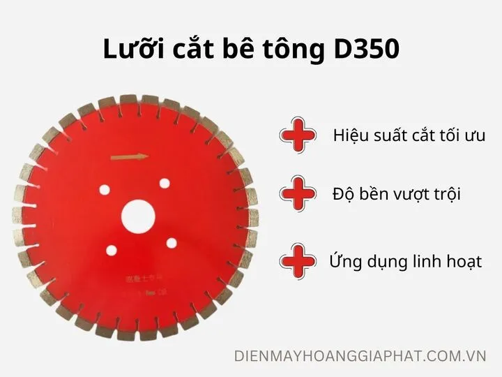 Ưu điểm của lưỡi cắt d350