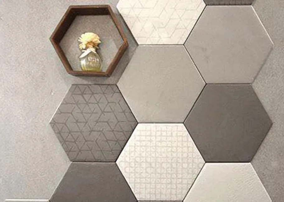 Mẫu gạch bê tông trang trí hình lục giác