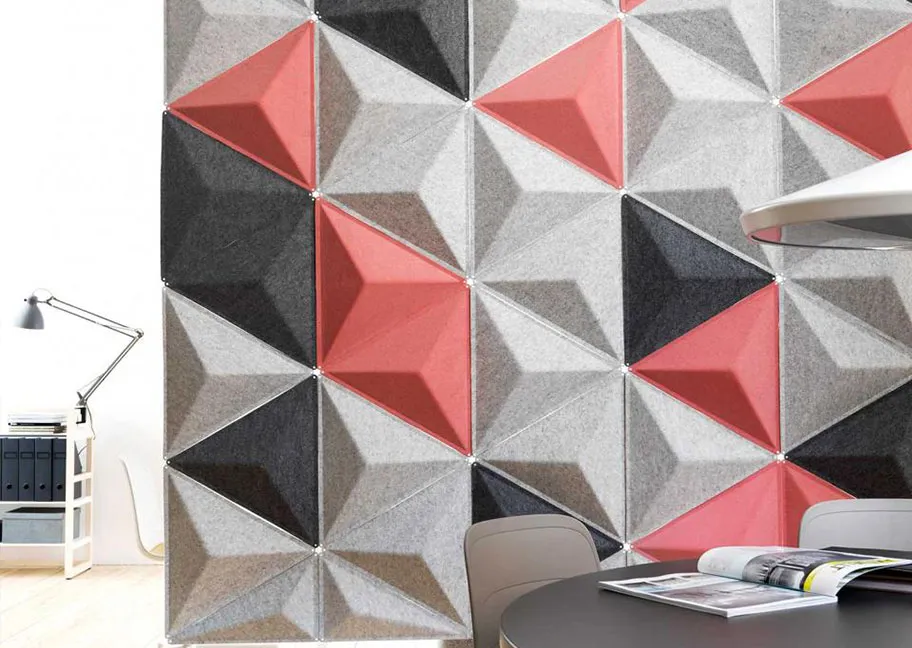 Mẫu gạch bê tông trang trí màu xám - đen - đỏ