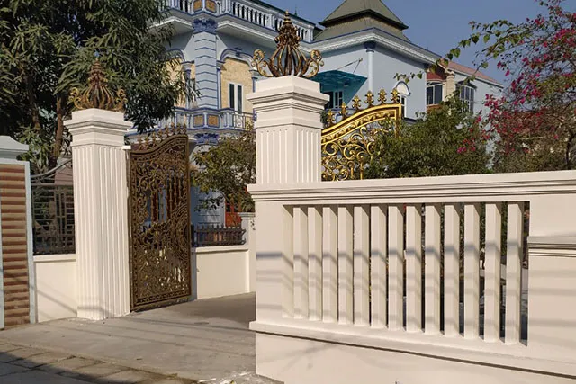 Mẫu hàng rào bê tông lá gió