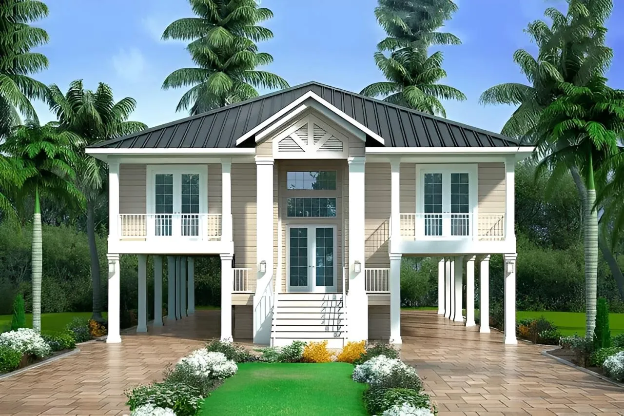 Nhà sàn bê tông 3 gian tiện nghi, vừa ở vừa kinh doanh homestay