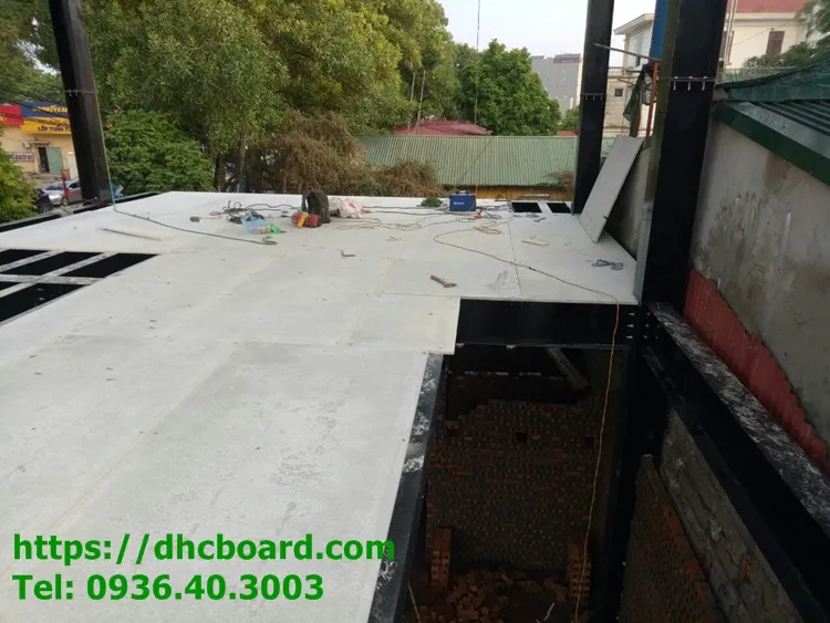 Tấm sàn bê tông nhẹ cemboard làm sàn siêu chịu lực