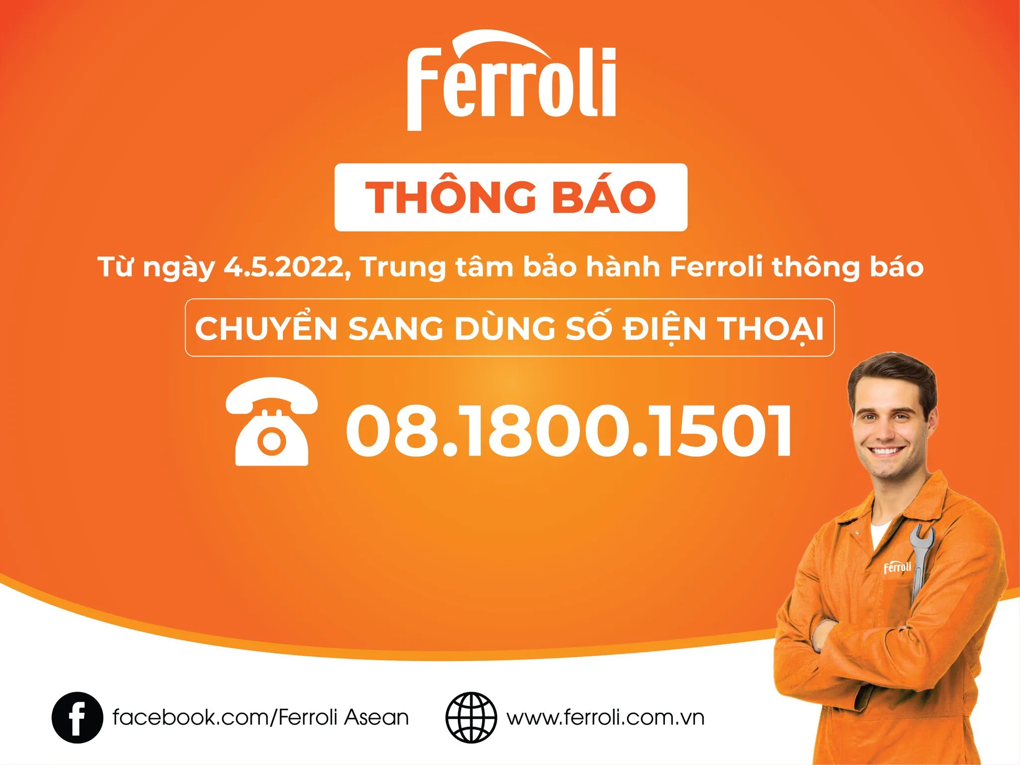 Kỹ thuật viên kiểm tra hệ thống bảo vệ của bình nóng lạnh Ferroli